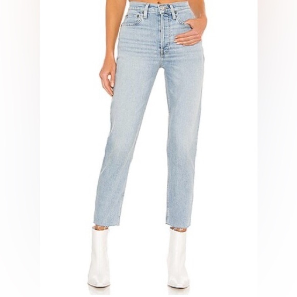 Re/Done 90s High Rise Ankle Crop Jeans | Size 26